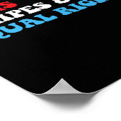 Streifen und Gleichberechtigung 4. Juli Patriotisc Poster (Ecke)