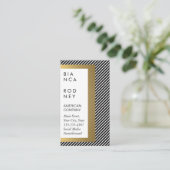 Streifen und goldene Metallschichten Visitenkarte (Stehend Vorderseite)