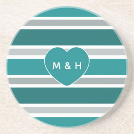 Streifen und Heft, kundenspezifisch, monogramm San Getränkeuntersetzer