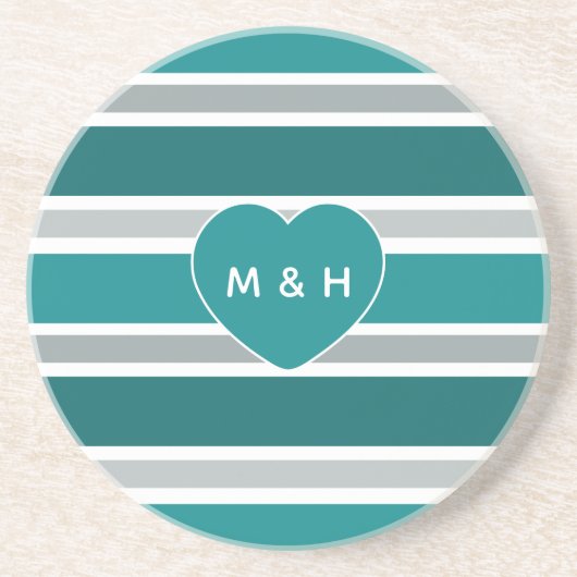 Streifen und Heft, kundenspezifisch, monogramm San Getränkeuntersetzer (Vorne)