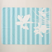Streifen und Iris-Blume Silhouette Sherpadecke (Vorderseite (Horizontal))