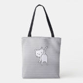 Streifen und Katze Tasche (Rückseite)