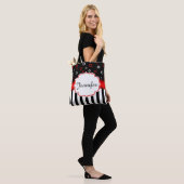 Streifen und Kreis Tasche (Am Model)