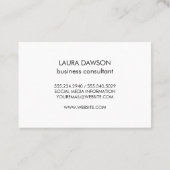 Streifen und Kreise des rosa Monogramms Visitenkarte (Rückseite)