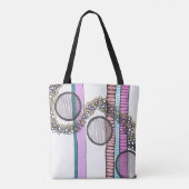 Streifen und Kreise, rosa, abstrakte Kunst, Ihr Na Tasche (Rückseite)
