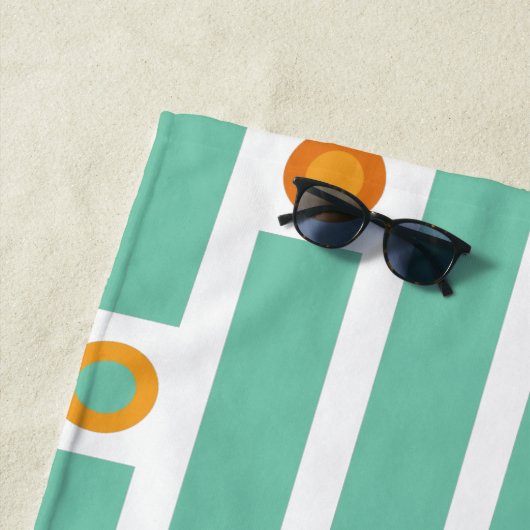 Streifen und Kreise Strandtuch (Beispiel)