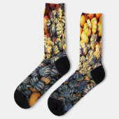 Streifen und Kürbis Socken (Linkes Detail)