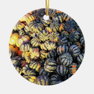 Streifen und Kürbisse Keramik Ornament