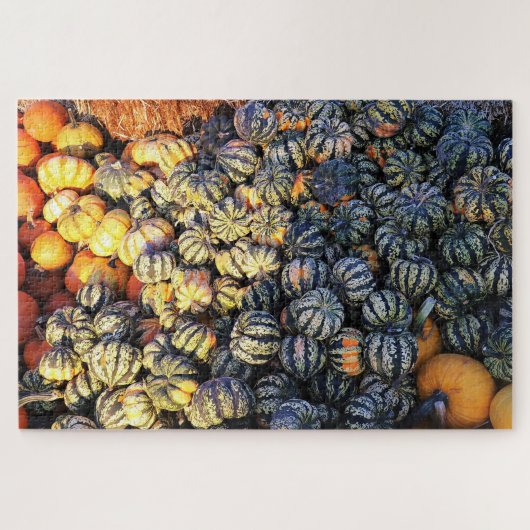 Streifen und Kürbisse Puzzle (Horizontal)