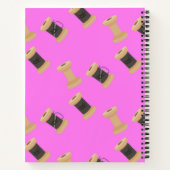 Streifen und Löffel Muster rosa Notizblock (Rückseite)
