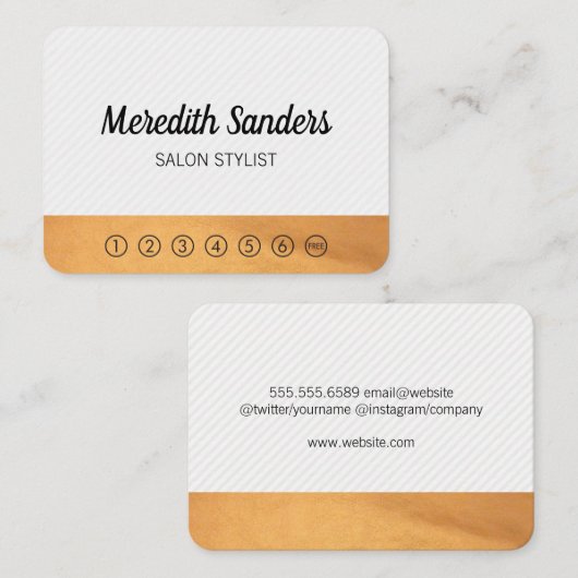 Streifen und Lux-Trim/Lochkarte Treuekarte (Vorne/Hinten)