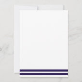 Streifen und Monogramm-Ankerpartei Einladung (Rückseite)