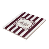Streifen und Monogramm Fliese (Seite)