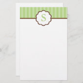 Streifen und Monogramm-Stationierung Briefpapier (Vorne/Hinten)