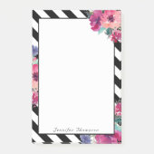 Streifen und Muster mit Ihrem Namen Post-it Klebezettel (Vorderseite)