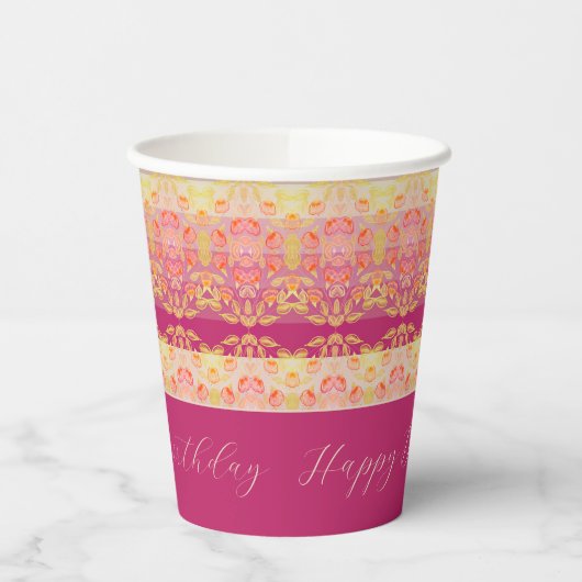 Streifen und Muster Pappbecher (Links)