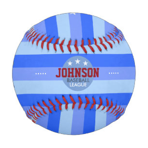 Streifen und Name personalisiert Baseball