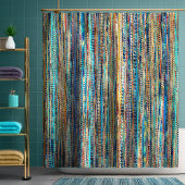 Streifen und Perlen Duschvorhang