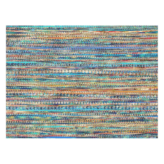 Streifen und Perlen Tischdecke (Vorderseite (Horizontal))