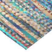 Streifen und Perlen Tischdecke (Schrägansicht)