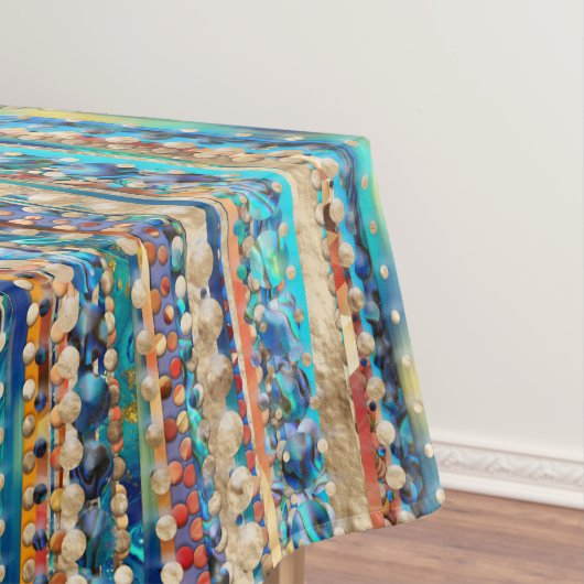 Streifen und Perlen Tischdecke (Beispiel)