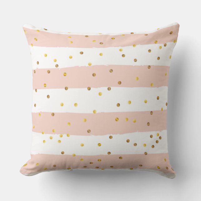Streifen und Polka-Punkte Kissen (Vorderseite)