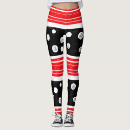Streifen und Polka-Punkte Leggings