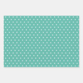 Streifen und Punkte Meeresschaum Grün Sommer Geschenkpapier Set (Vorderseite 3)
