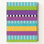 Streifen und Punkte Monogramm Notizblock (Rückseite)