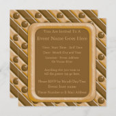 Streifen und Punkte - Schokolade-Erdnussbutter Einladung (Vorne/Hinten)