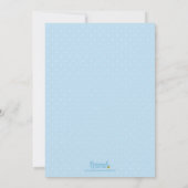 Streifen und Rose Blue Boy Baby Dusche Einladung (Rückseite)