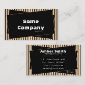 Streifen und Scheiben (heißes Kakao) Visitenkarte (Vorne/Hinten)