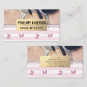 Streifen und Schmetterlinge | Makeup Palette und P Visitenkarte (Vorne/Hinten)