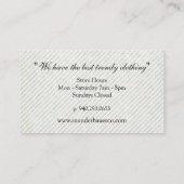 Streifen und Skriptmonogramm Visitenkarte (Rückseite)