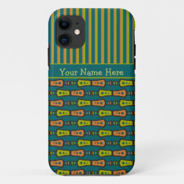 Streifen und Tribal Muster auf Aquamarinem iPhone Case-Mate iPhone Hülle