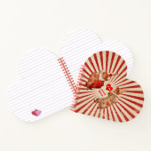 Streifen und Vintage Valentinische Clowns mit Herz Notizblock (Innenseite)