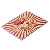 Streifen und Vintage Valentinische Clowns mit Herz Notizblock (Linke Seite)