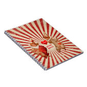 Streifen und Vintage Valentinische Clowns mit Herz Notizblock (Rechte Seite)