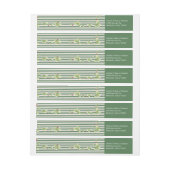 Streifen und Weihnachtszeit-Rücksendeadresse (Bogen)