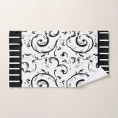 Streifen und Wirbel Schwarz und Weiß Badhandtuch Set (Handtuch)