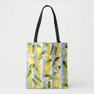 Streifen und Zitronen  Tasche