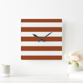STREIFEN, verstellbar, braun Quadratische Wanduhr (Zuhause)