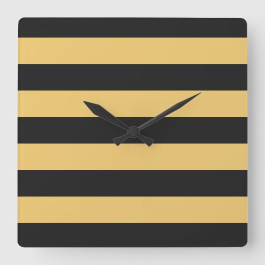 STREIFEN, verstellbar, schwarz Quadratische Wanduhr (Vorderseite)