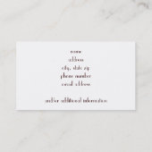 Streifen Visitenkarte (Rückseite)