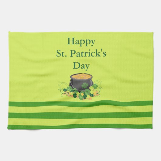 Streifen von St. Patrick Geschirrtuch (Horizontal)