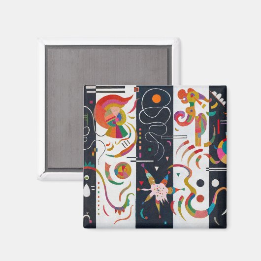 Streifen, Wassily Kandinsky Magnet (Vorderseite/Rückseite)