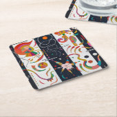 Streifen, Wassily Kandinsky Rechteckiger Pappuntersetzer (angewinkelt)