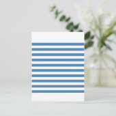 Streifen - weiß und blau postkarte (Stehend Vorderseite)