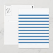 Streifen - weiß und blau postkarte (Vorne/Hinten)