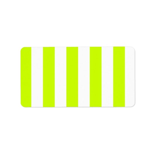 Streifen - weiß und fluoreszierend gelb adressaufkleber (Vorne)